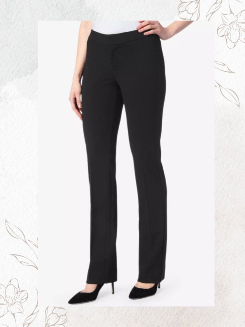 NYDJ Women's Black Slim Trouser Pants NWT Sz 18W